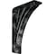 Ekena Millwork Nevio Wrought Iron Bracket, (Triple center brace), Antiqued Silver 2"W x 5 1/2"D x 8"H BKTM02X05X08TNEASV - alternate 1